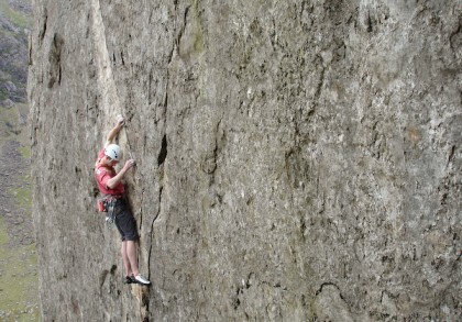 Doug Hamilton on Left Wall, Dinas Cromlech